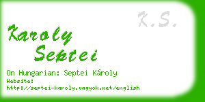 karoly septei business card