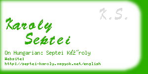 karoly septei business card